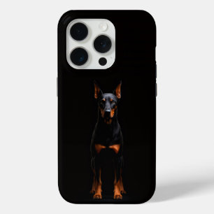 Coque Case-Mate iPhone Noir 4 Luxe iPhone 15 Pro Mate, Doberman Gardien