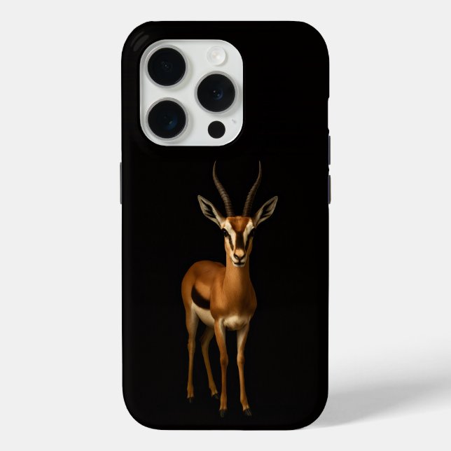Coques Case-Mate iPhone Noir 4 Luxe iPhone 15 Pro Mate Élégante Gazella (Verso)
