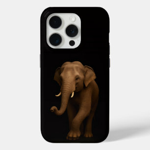 Coque Case-Mate iPhone Noir 4 Luxe iPhone 15 Pro Mate, Éléphant d'Inde