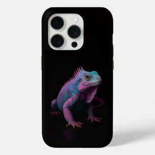 Coque Case-Mate iPhone Noir 4 Luxe iPhone 15 Pro Mate, Iguane Rose