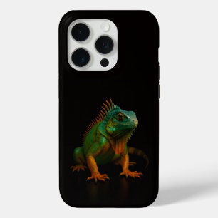 Coque Case-Mate iPhone Noir 4 Luxe iPhone 15 Pro Mate, Iguane Vert