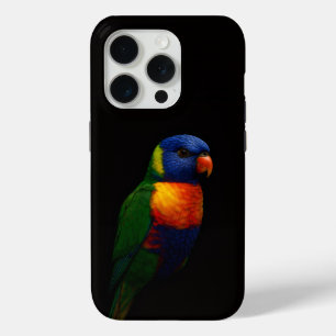 Coque Case-Mate iPhone Noir 4 Luxe iPhone 15 Pro Mate Lorikeet Perroquet