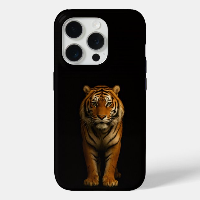 Coques Case-Mate iPhone Noir 4 Luxe iPhone 15 Pro Mate, Noble Tiger (Verso)