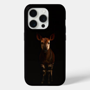 Coque Case-Mate iPhone Noir 4 Luxe iPhone 15 Pro Mate, Okapi de la forêt