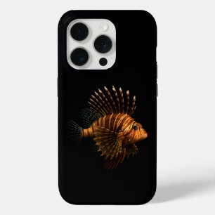 Coque Case-Mate iPhone Noir 4 Luxe iPhone 15 Pro Mate, Poisson-Lion Rouge