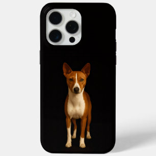 Coque Case-Mate iPhone Noir 4 Luxe iPhone 15 Pro Max, Chien Basenji Class