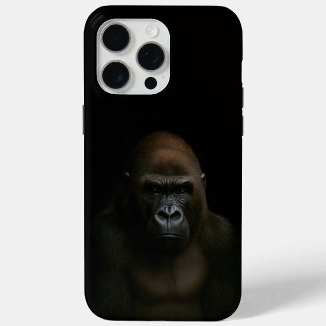 Coques Case-Mate iPhone Noir 4 Luxe iPhone 15 Pro Max, Gorille (Verso)