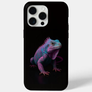 Coque Case-Mate iPhone Noir 4 Luxe iPhone 15 Pro Max, Iguane Rose
