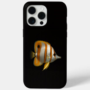 Coque Case-Mate iPhone Noir 4 Luxe iPhone 15 Pro Max, Poisson-papillon de