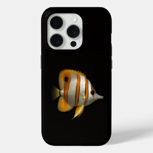 Coque Case-Mate iPhone Noir 4 Luxe iPhone 15 Pro, Poisson-papillon de réc
