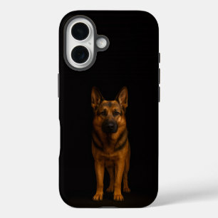 Coque Pour iPhone 16 Noir 4 Luxe iPhone 16 Mate, Berger Allemand