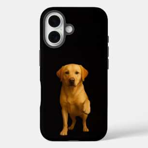 Coque Pour iPhone 16 Noir 4 Luxe iPhone 16 Mate, Labrador tendre