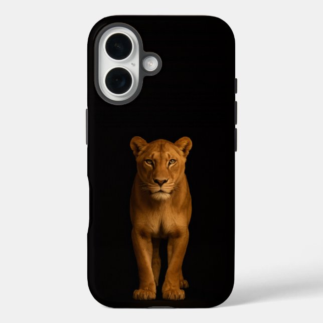 Coques Case-Mate iPhone Noir 4 Luxe iPhone 16 Mate, Noble Lioness (Verso)