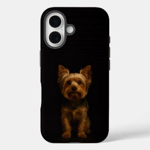 Coque Pour iPhone 16 Noir 4 Luxe iPhone 16 Mate, Yorkshire Terrier