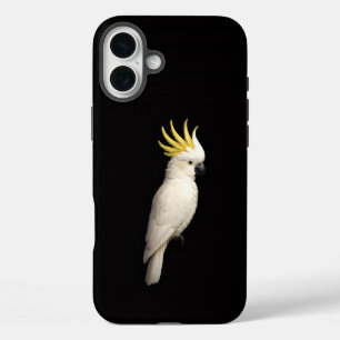 Coque Pour iPhone 16 Plus Noir 4 Luxe iPhone 16 Plus, Cacatoès à crête jaune