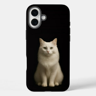Coque Pour iPhone 16 Plus Noir 4 Luxe iPhone 16 Plus, Chat Turc Angora
