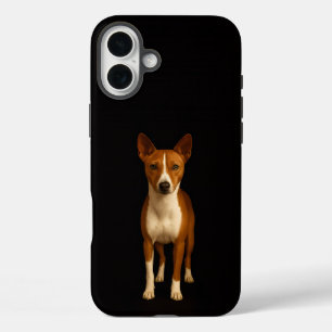 Coque Pour iPhone 16 Plus Noir 4 Luxe iPhone 16 Plus, Chien Basenji Classeux