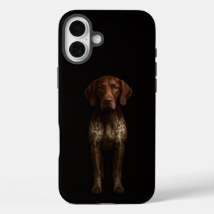 Coque Pour iPhone 16 Plus Noir 4 Luxe iPhone 16 Plus, Chien Braque Allemand