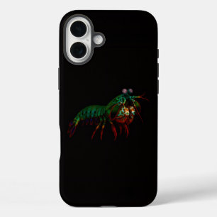 Coque Pour iPhone 16 Plus Noir 4 Luxe iPhone 16 Plus, Crevette-Mante