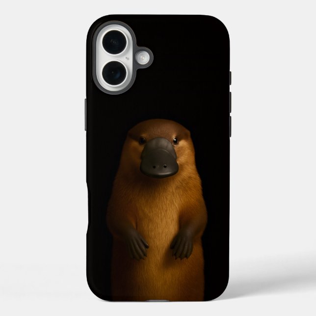 Coques Case-Mate iPhone Noir 4 Luxe iPhone 16 Plus, Élégant Ornithorynque (Verso)