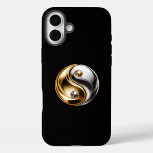 Coque Pour iPhone 16 Plus Noir 4 Luxe iPhone 16 Plus, Harmonie Yin Yang