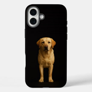 Coque Pour iPhone 16 Plus Noir 4 Luxe iPhone 16 Plus, Labrador Minimaliste