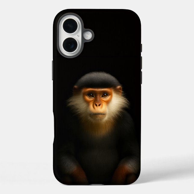 Coques Case-Mate iPhone Noir 4 Luxe iPhone 16 Plus, Langur douc rouge (Verso)