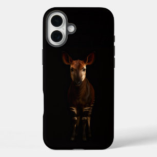 Coque Pour iPhone 16 Plus Noir 4 Luxe iPhone 16 Plus, Okapi de la forêt