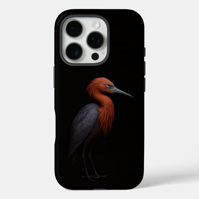 Coques Case-Mate iPhone Noir 4 Luxe iPhone 16 Pro, Aigrette Rouchie (Verso)