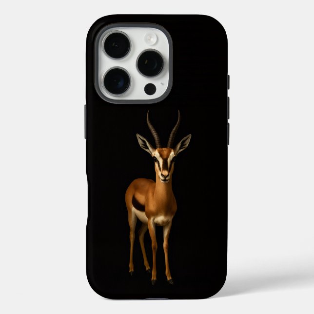 Coques Case-Mate iPhone Noir 4 Luxe iPhone 16 Pro, Gazelle Élégante (Verso)