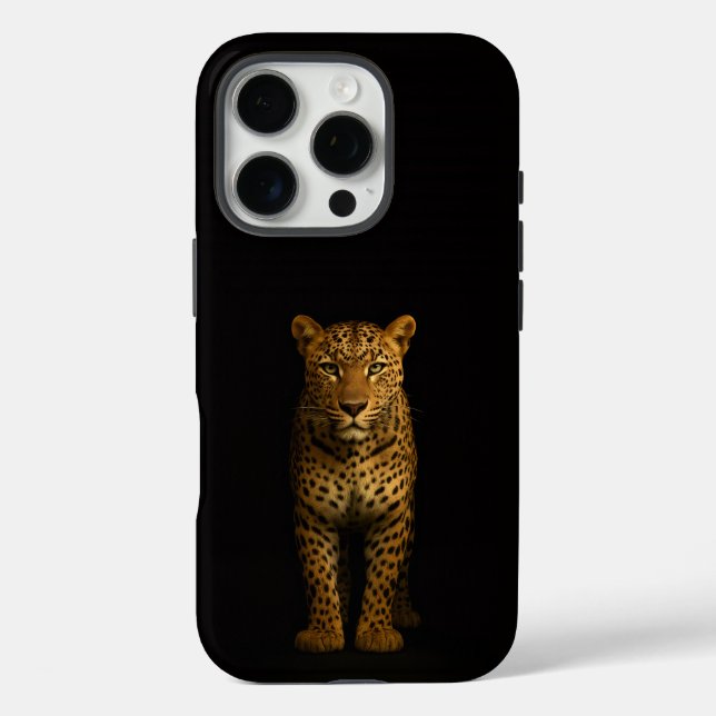 Coques Case-Mate iPhone Noir 4 Luxe iPhone 16 Pro, Léopard Majestueux (Verso)