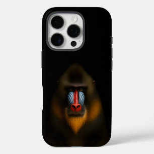 Coque iPhone 16 Pro Noir 4 Luxe iPhone 16 Pro, Mandrill Singe