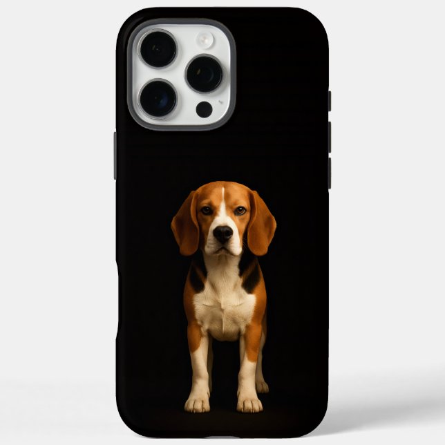 Coques Case-Mate iPhone Noir 4 Luxe iPhone 16 Pro Max, Beagle Gentil (Verso)