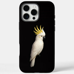 Coque iPhone 16 Pro Max Noir 4 Luxe iPhone 16 Pro Max , Cacatoès à crête j