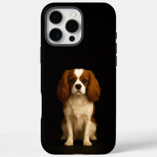 Coque iPhone 16 Pro Max Noir 4 Luxe iPhone 16 Pro Max, Cavalier Spaniel