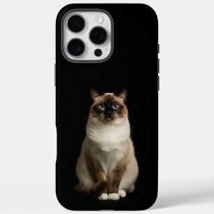 Coque iPhone 16 Pro Max Noir 4 Luxe iPhone 16 Pro Max, Chat Birman