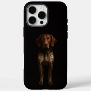 Coque iPhone 16 Pro Max Noir 4 Luxe iPhone 16 Pro Max, chien Braque allema