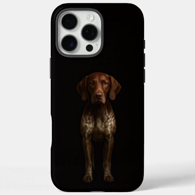 Coques Case-Mate iPhone Noir 4 Luxe iPhone 16 Pro Max, chien Braque allema (Verso)