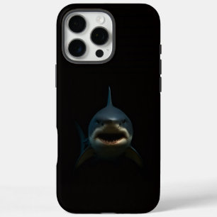 Coque iPhone 16 Pro Max Noir 4 Luxe iPhone 16 Pro Max, Grand Requin Blanc