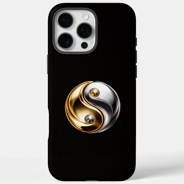 Coques Case-Mate iPhone Noir 4 Luxe iPhone 16 Pro Max, Harmonie Yin Yang (Verso)