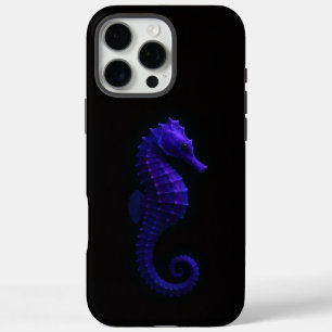 Coque iPhone 16 Pro Max Noir 4 Luxe iPhone 16 Pro Max , Hippocampe Violet