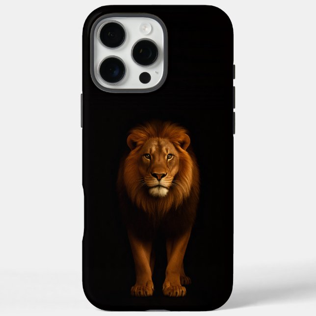 Coques Case-Mate iPhone Noir 4 Luxe iPhone 16 Pro Max, Lion Majestueux (Verso)
