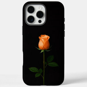 Coque iPhone 16 Pro Max Noir 4 Luxe iPhone 16 Pro Max, Rose Orange Soleil