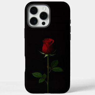 Coque iPhone 16 Pro Max Noir 4 Luxe iPhone 16 Pro Max, Rose Rouge Velours
