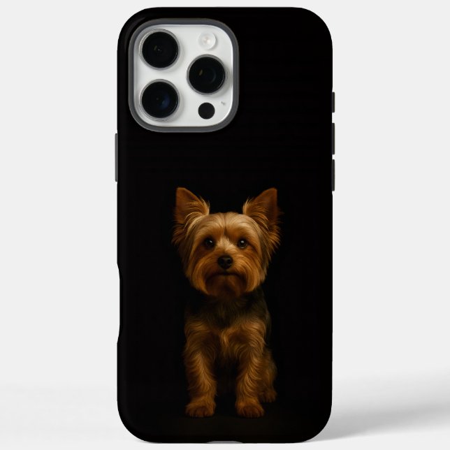 Coques Case-Mate iPhone Noir 4 Luxe iPhone 16 Pro Max, Yorkshire Terrier (Verso)