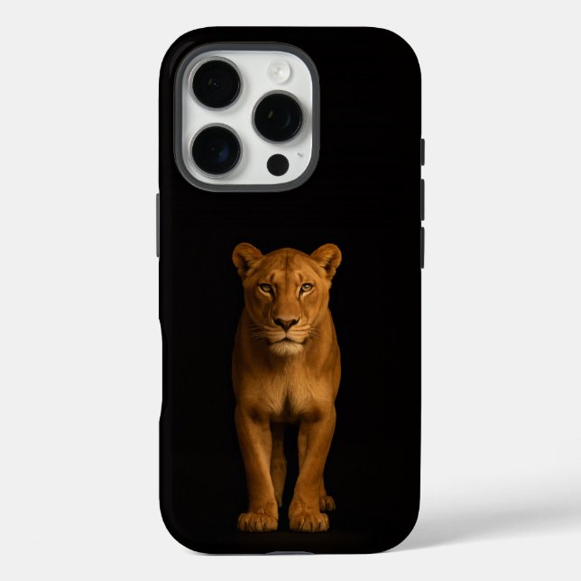 Coques Case-Mate iPhone Noir 4 Luxe iPhone 16 Pro, Noble Lioness (Verso)