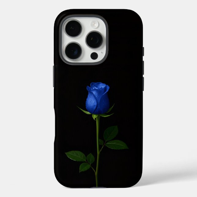 Coques Case-Mate iPhone Noir 4 Luxe iPhone 16 Pro, Rose Bleu de Minuit (Verso)