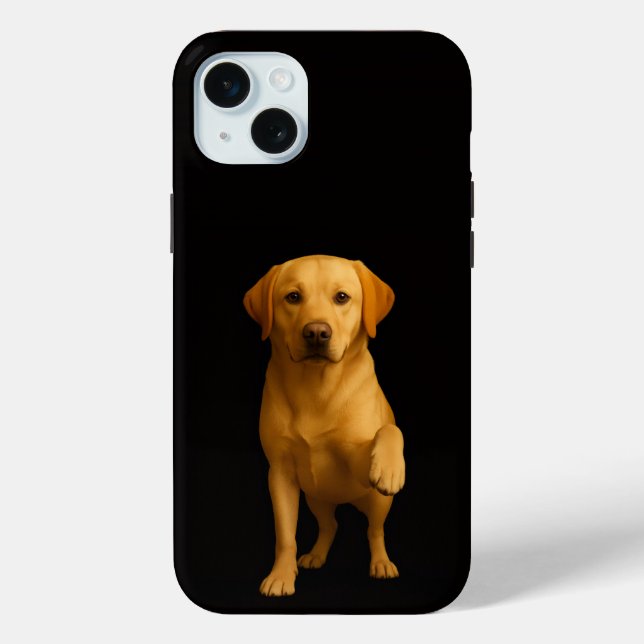 Coques Case-Mate iPhone Noir 4 Luxe, Labrador tendre iPhone 15 Plus (Verso)