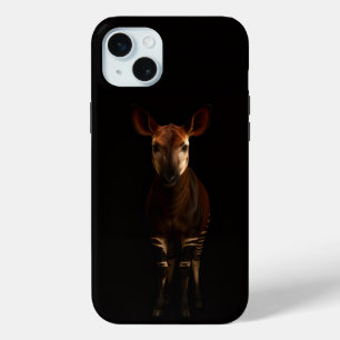 Coque Case-Mate iPhone Noir 4 Luxe, Okapi de la forêt iPhone 15 Plus