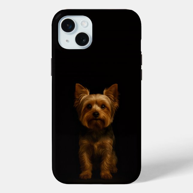 Coques Case-Mate iPhone Noir 4 Luxe, Yorkshire Terrier iPhone 15 Plus (Verso)